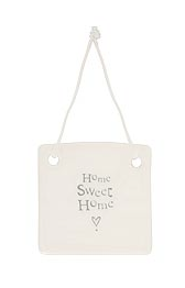 CERAMIC SQUARE DECORATION - HOME SWEET HOME